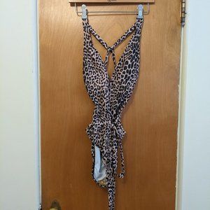 Leopard Print One-piece Bathing Suit